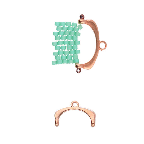 Cymbal - Embout de Tissage pour Perles Miyuki Delica 11/0 Fres II Rose Doré x 1