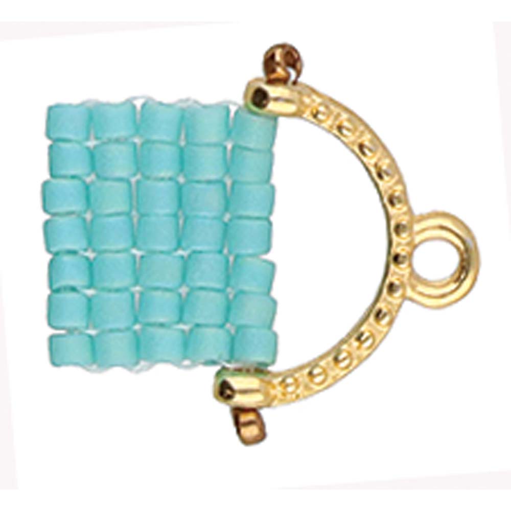 Cymbal - Embout de Tissage pour Perles Miyuki Delica 11/0 Skaloti II Doré x 1