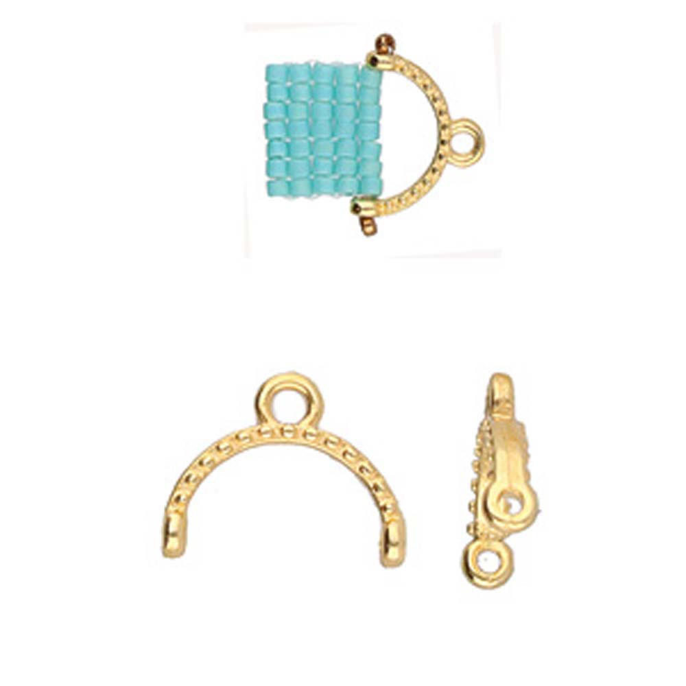 Cymbal - Embout de Tissage pour Perles Miyuki Delica 11/0 Skaloti II Doré x 1