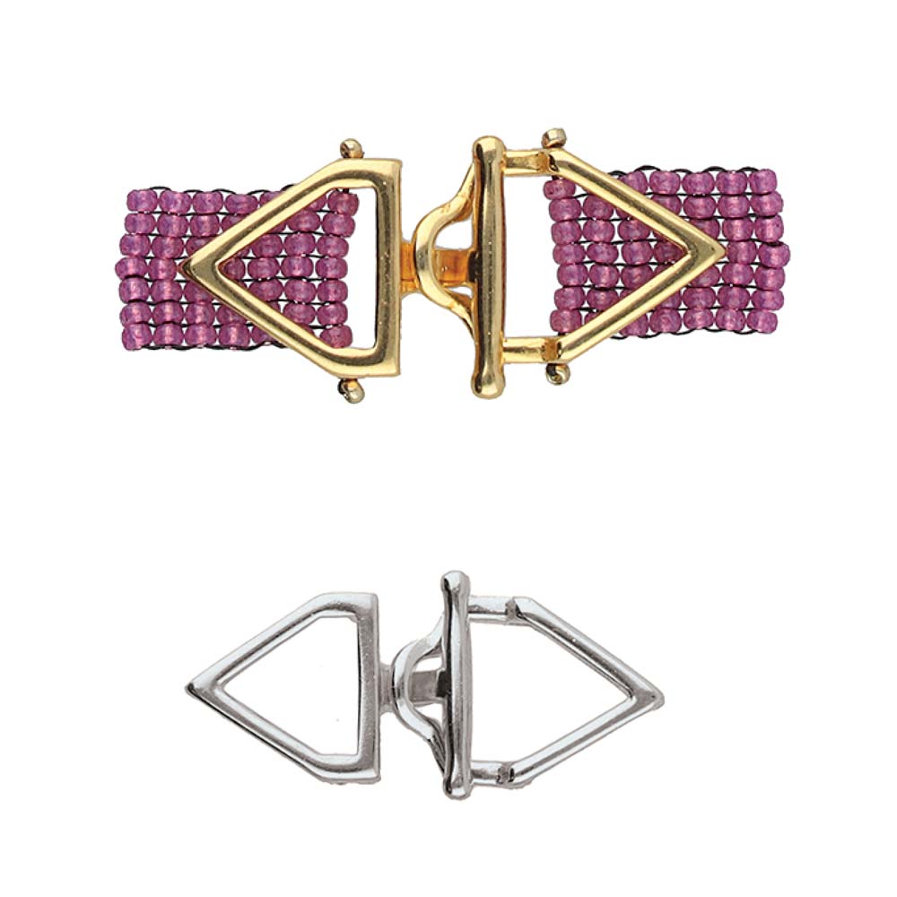 Cymbal - Fermoir Toggle pour Perles Miyuki Rocailles 11/0 Samaria Argenté x 1