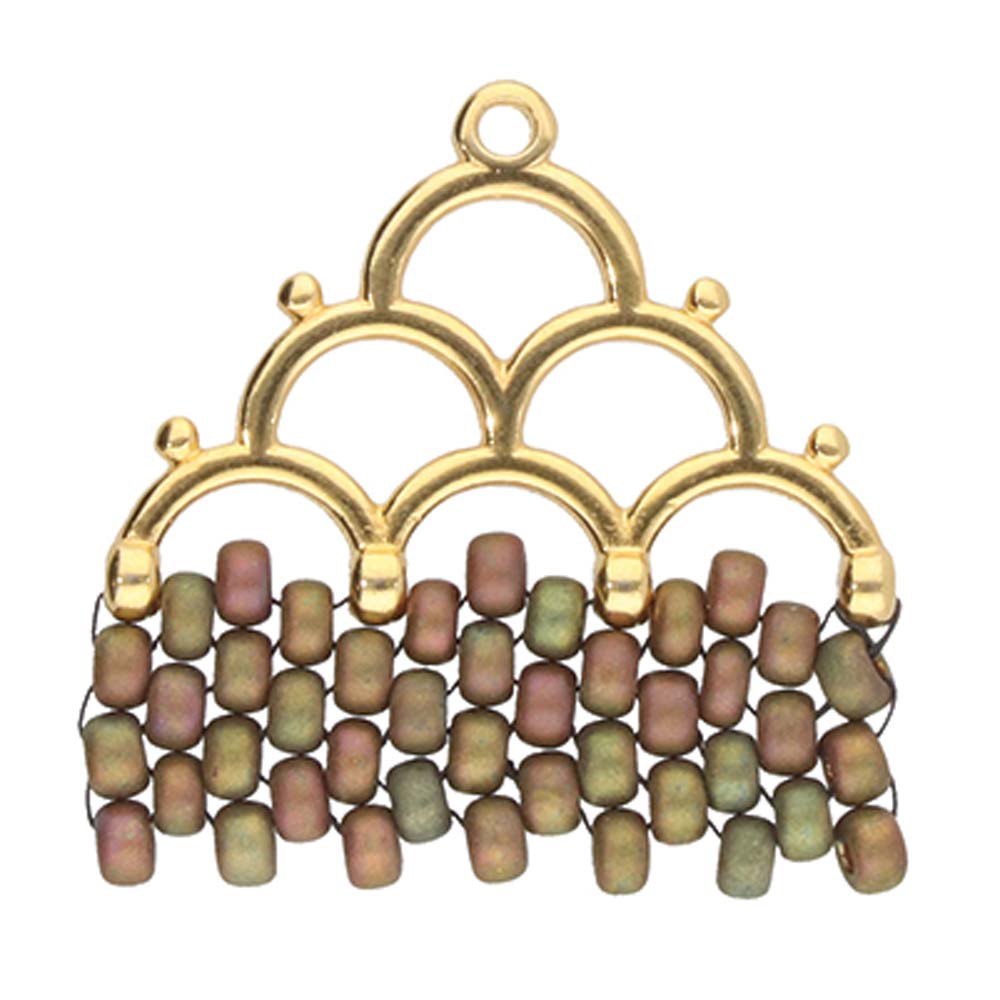 Cymbal - Embout de Tissage pour Perles Rocailles Miyuki 8/0 Lakos IV Doré x 1