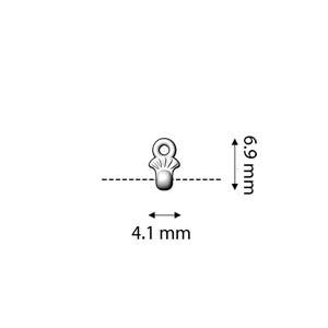 Cymbal - Embout de Tissage pour Perles Rocailles Miyuki 8/0 Pilos Doré Rose x 1