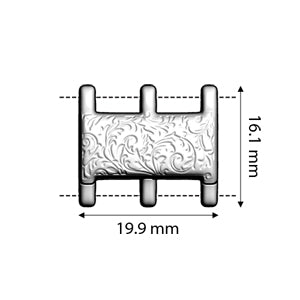 Cymbal - Fermoir Magnétique pour Perles Miyuki Rocailles 8/0 Nisida III Argenté x 1
