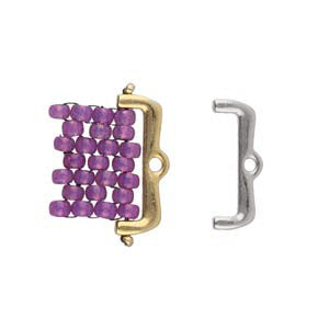 Cymbal - Embout de Tissage pour Perles Rocailles Miyuki 8/0 Maronia II Argenté x 1