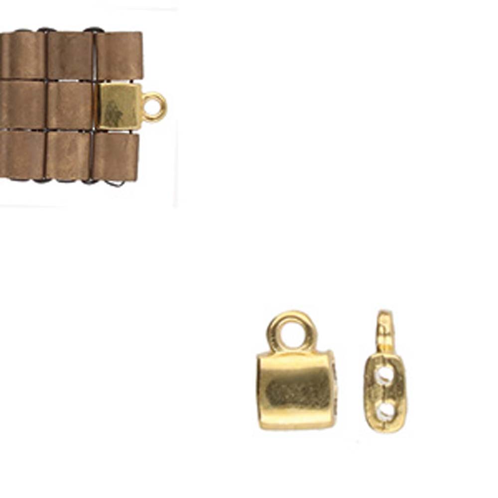 Cymbal - Embout de Tissage pour Perles Tila - Piperi Doré x 1