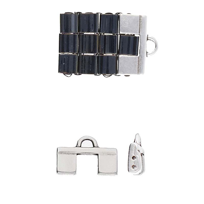 Cymbal - Embout de Tissage pour Perles Tila - Piperi II Argenté x 1