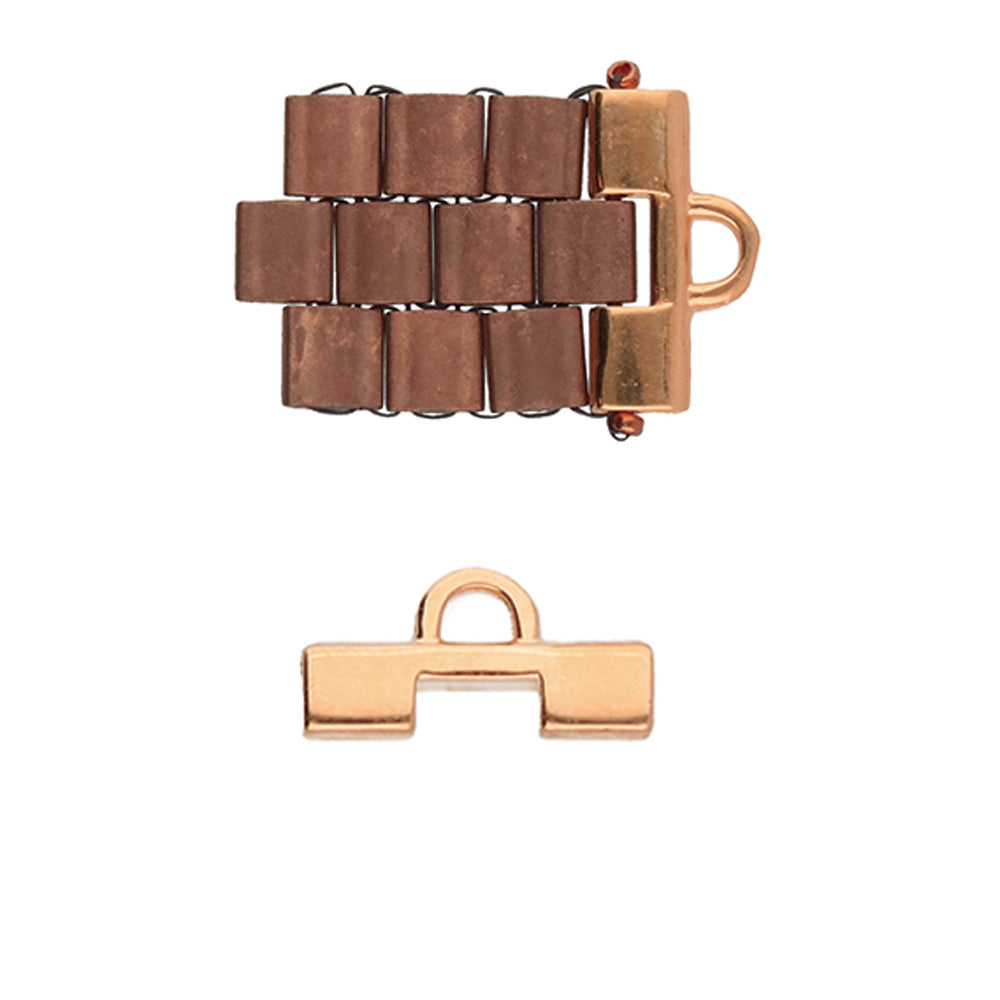 Cymbal - Embout de Tissage pour Perles Tila - Soros II Doré Rose x 1