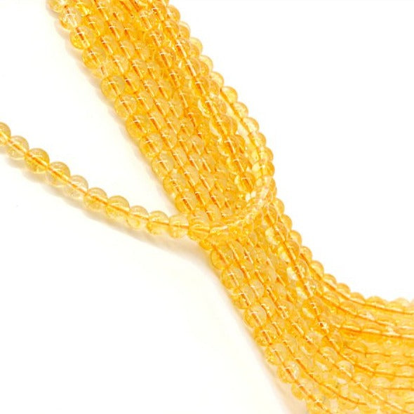 Perles en Citrine Rondes 6 mm x 15