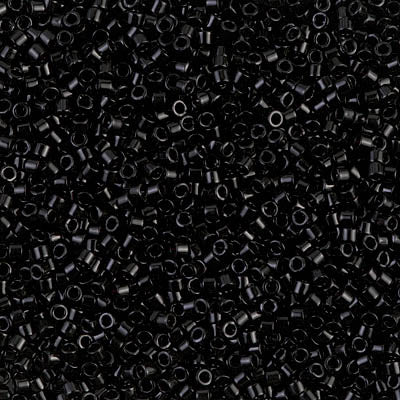 Miyuki Delica 11/0 DB-0010 Black x 8 g