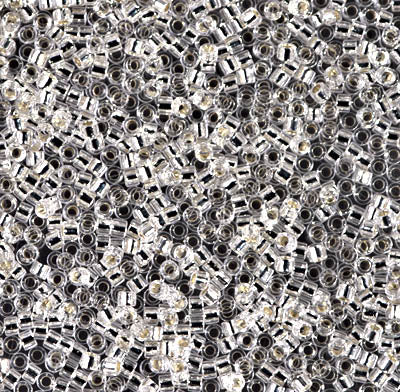 Miyuki Delica 11/0 DB-0041 Silverlined Crystal x 8 g