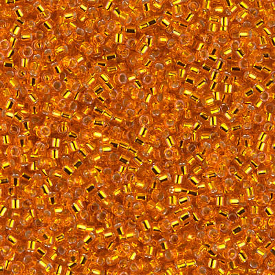 Miyuki Delica 11/0 DB-0045 Silverlined Orange x 8 g