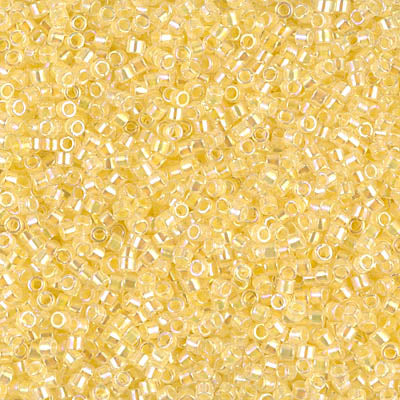 Miyuki Delica 11/0 DB-0053 Light Yellow Lined Crystal AB x 8 g