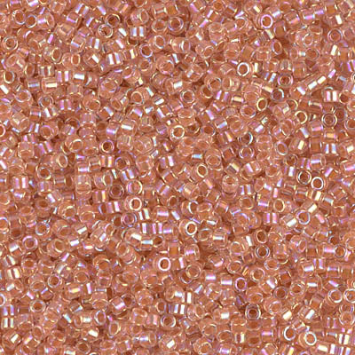 Miyuki Delica 11/0 DB-0054 Dark Peach Lined Crystal AB x 8 g