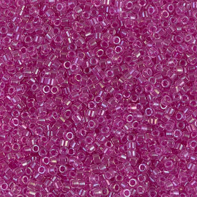 Miyuki Delica 11/0 DB-0074 Fuchsia Lined Crystal AB x 8 g
