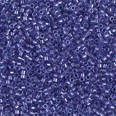 Miyuki Delica 11/0 DB-0284 Luster Aqua Lined Sparkling Purple x 8 g