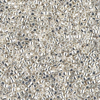 Miyuki Delica 11/0 DB-0551 Bright Sterling Plated x 2 g