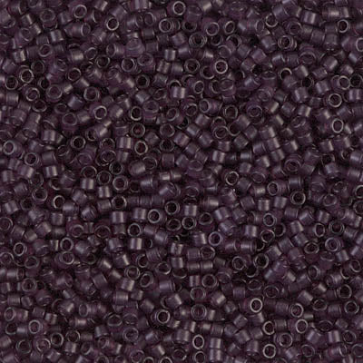 Miyuki Delica 11/0 DB-0784 Dyed Semi-Frosted Transparent Dark Smoky Amethyst x 8 g