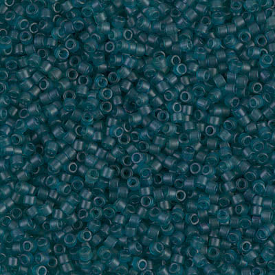Miyuki Delica 11/0 DB-0788 Dyed Semi-Frosted Transparent Dark Teal x 8 g