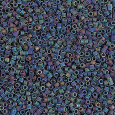 Miyuki Delica 11/0 DB-0871 Mat Black AB x 8 g