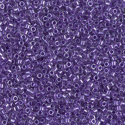 Miyuki Delica 11/0 DB-0906 Sparkling Purple Lined Crystal x 8 g