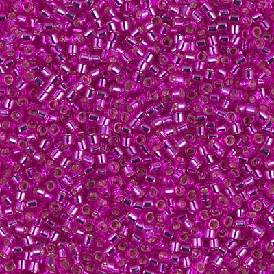 Miyuki Delica 11/0 DB-1340 Dyed Silverlined Fuchsia x 8 g