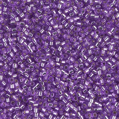 Miyuki Delica 11/0 DB-1343 Dyed Silverlined Lilac x 8 g