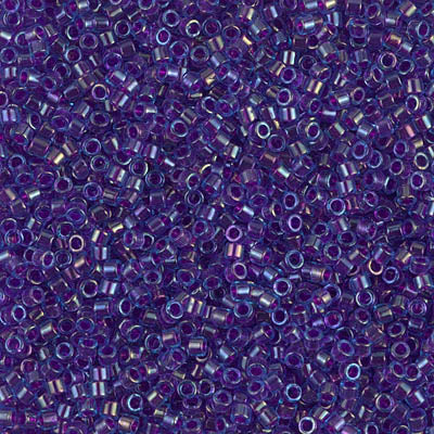 Miyuki Delica 11/0 DB-1755 Fuschia Lined Aqua AB x 8 g