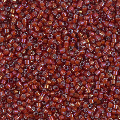 Miyuki Delica 11/0 DB-1781 White Lined Root Beer AB x 8 g