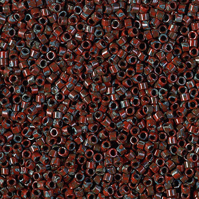 Miyuki Delica 11/0 DB-2263 Opaque Red Picasso x 8 g