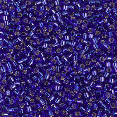 Miyuki Delica 10/0 DBM-0047 Silverlined Cobalt x 8 g