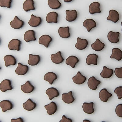 Ginkgo Bead 7.5 x 7.5 mm Dark Bronze Mat x 10 g
