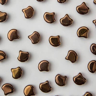 Ginkgo Bead 7.5 x 7.5 mm Dark Bronze x 10 g