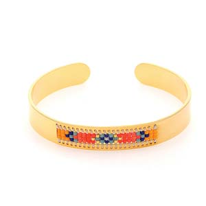 Bracelet pour tissage de perles Miyuki 3 rangs Doré x 1