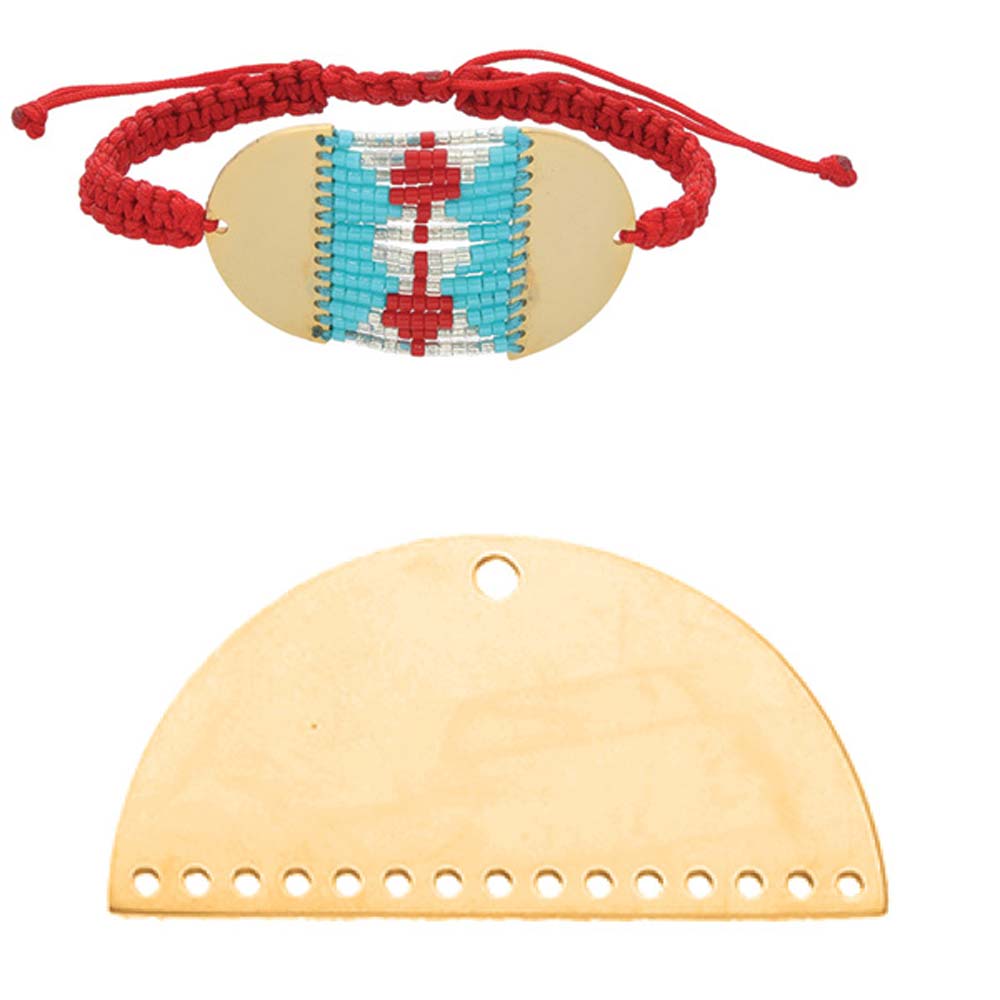 Intercalaire/Chandelier Multi-Rangs Forme Demi-Lune Doré x 1