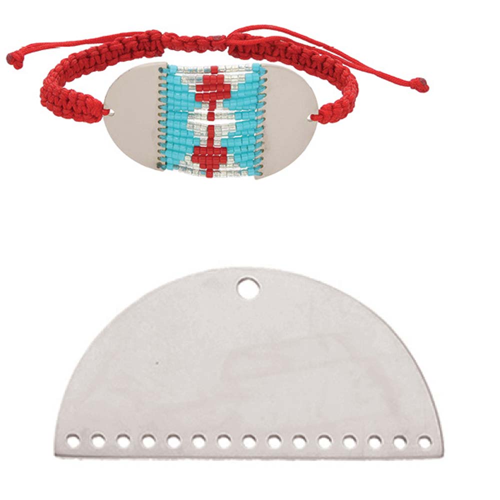 Intercalaire/Chandelier Multi-Rangs Forme Demi-Lune Argenté x 1