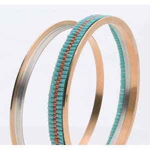 Bracelet pour tissage de perles Miyuki 5 rangs Doré Rose x 1