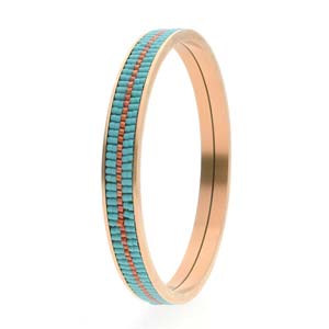 Bracelet pour tissage de perles Miyuki 5 rangs Doré Rose x 1