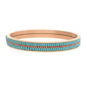 Bracelet pour tissage de perles Miyuki 5 rangs Doré Rose x 1