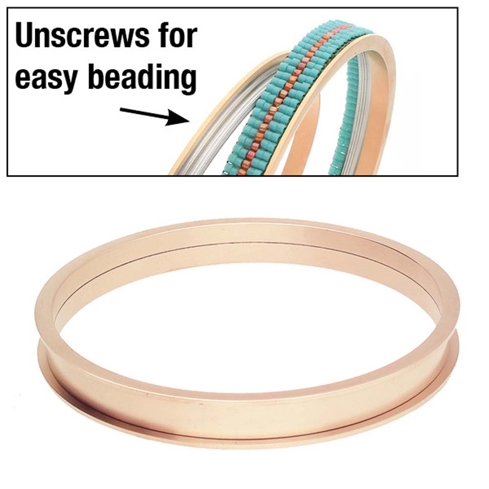 Bracelet pour tissage de perles Miyuki 5 rangs Doré Rose x 1