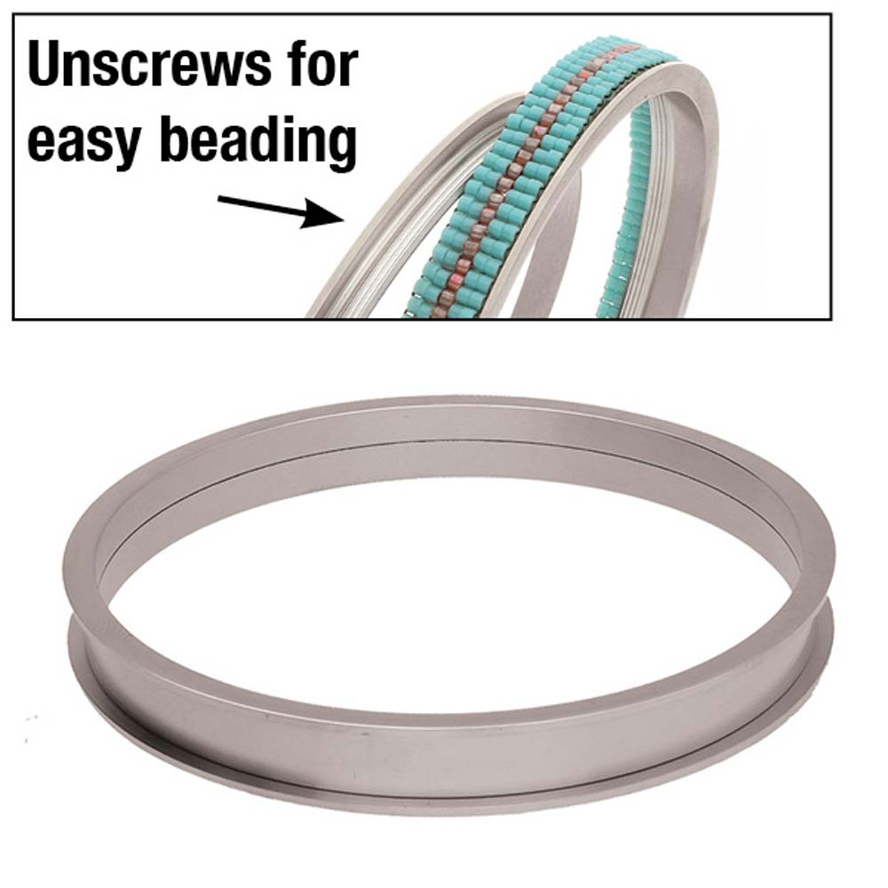 Bracelet pour tissage de perles Miyuki 5 rangs Rhodié x 1