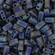 Half Tila Beads HTL-0135FR Mat Transparent Brown AB x 10 g