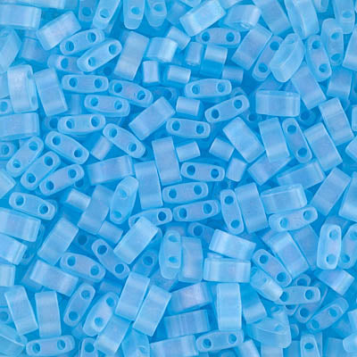 Half Tila Beads HTL-0148FR Mat Transparent Aqua AB x 10 g