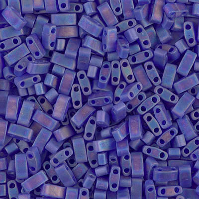 Half Tila Beads HTL-0151FR Mat Transparent Cobalt AB x 10 g