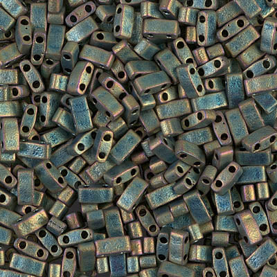 Half Tila Beads HTL-2008 Mat Metallic Patina Iris x 5 g