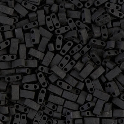 Half Tila Beads HTL-0401F Black Mat x 10 g