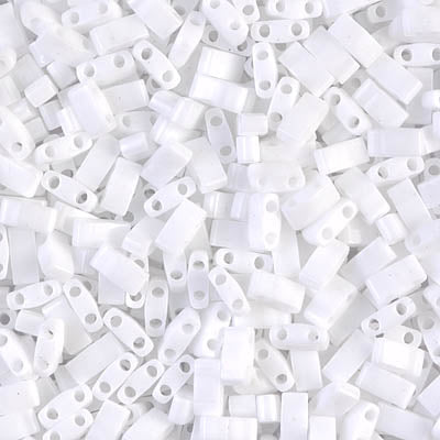 Half Tila Beads HTL-0402 White Opaque x 10 g