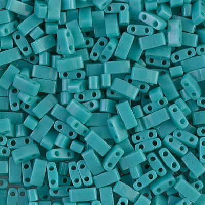 Half Tila Beads HTL-0412 Opaque Turquoise Green x 10 g