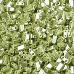 Half Tila Beads HTL-0439 Opaque Chartreuse Luster x 10 g