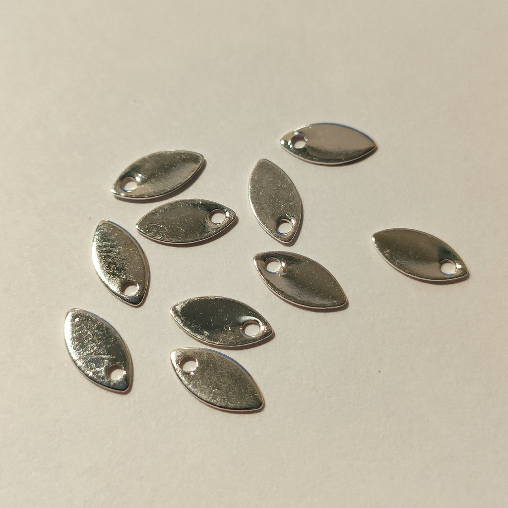 Pendentif Ellipse 8x4 mm Argent x 2