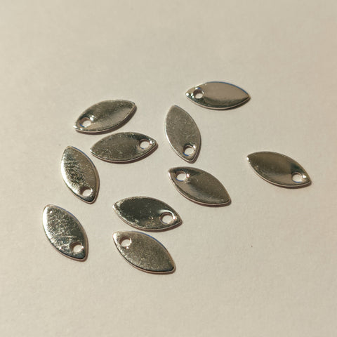 Pendentif Ellipse 8x4 mm Argent x 2